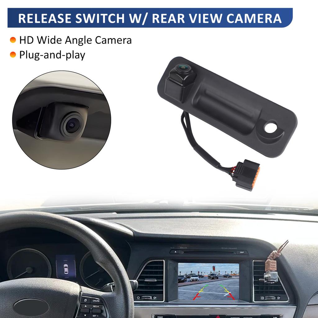 95760-E6201 Black 12V 5A IP68 Back Up Camera Rear View Camera Trunk Switch Plastic Metal For Hyundai Sonata 2015 2016 2017