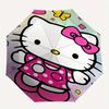 Hello Kitty,Polka Dot Dress Automatic Folding Umbrella-Simple 8-Rib Design, Bright Cartoon Pattern, Durable Iron Frame, Suitable For Travel,