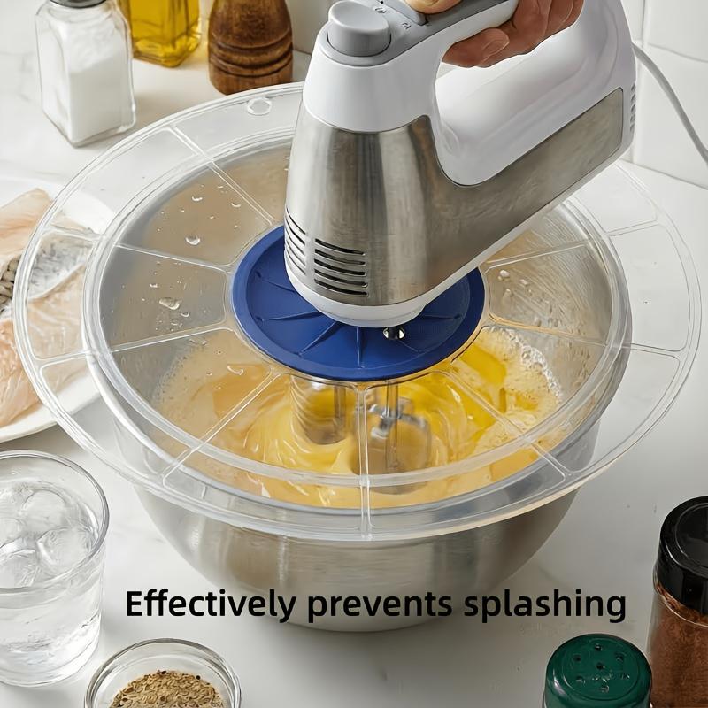 Plastic Mixing Bowl Splatter Guard for Baking, Egg Beating, Flour and Cream Protector