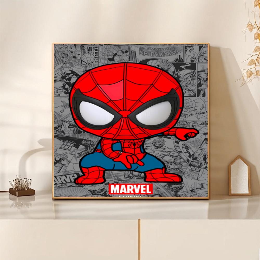 Creepy Spider 5D Diy Diamond Painting Round Diamond Diy Frameless Holiday Artwork Suitable For Home Office Wall Decoration
