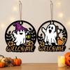 Hollow Out Halloween Ghost Door Hanger Cartoon Halloween Front Door Decor  Holiday Party