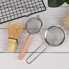 4Pcs Matcha Whisk Set Handmade Bamboo Matcha Whisk Traditional Tea Scoop Deep Scoop Tea Strainer Clear Whisk Storage Holder