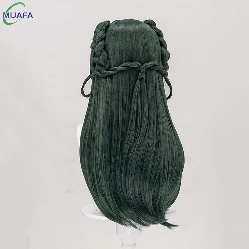 Parrucca Cosplay Maomao di Alta Qualità The Apothecary Diaries Verde Scuro Capelli Sintetici Termoresistenti Festa Anime Parrucche Mao Mao +Cuffia per Parrucca