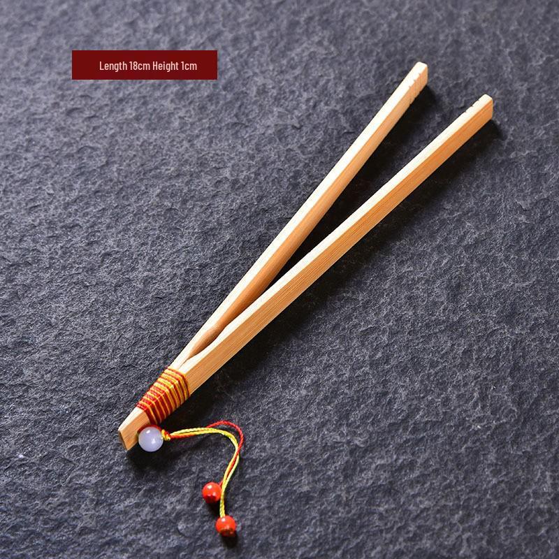Bamboo Tea Tweezers & Curved Clips for Tea Sets and Ceremony Accessories