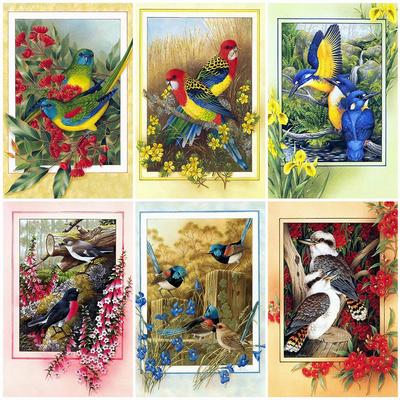 Pittura diamante 3D fai da te uccello diamante quadrato pieno ricamo animale mosaico fiore cucito regalo fatto a mano decorazioni per la casa