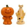 Halloween Pumpkin Figurine Statue for Harvest Home Styling, Detailed Shelf for Desk and Entry Table Display Use