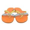 Great HERMES Sandals Orange Light Blue Yellow leather Women 36 Used