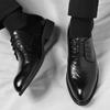 Fashion Elegant Men's Oxford Shoes Lace-Up Leather Dress Shoes Men Comfortable Work Walking Flats 2025 New Men Casual Business Footwear