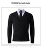 2025 Men's Winter V-neck Knit Cardigan: Casual, Warm, Thickened Base Layer