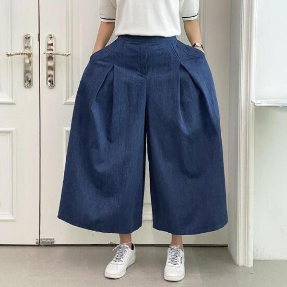 New ArrivAls Open Run A Line Culotte Denim pAnts 9 Bu