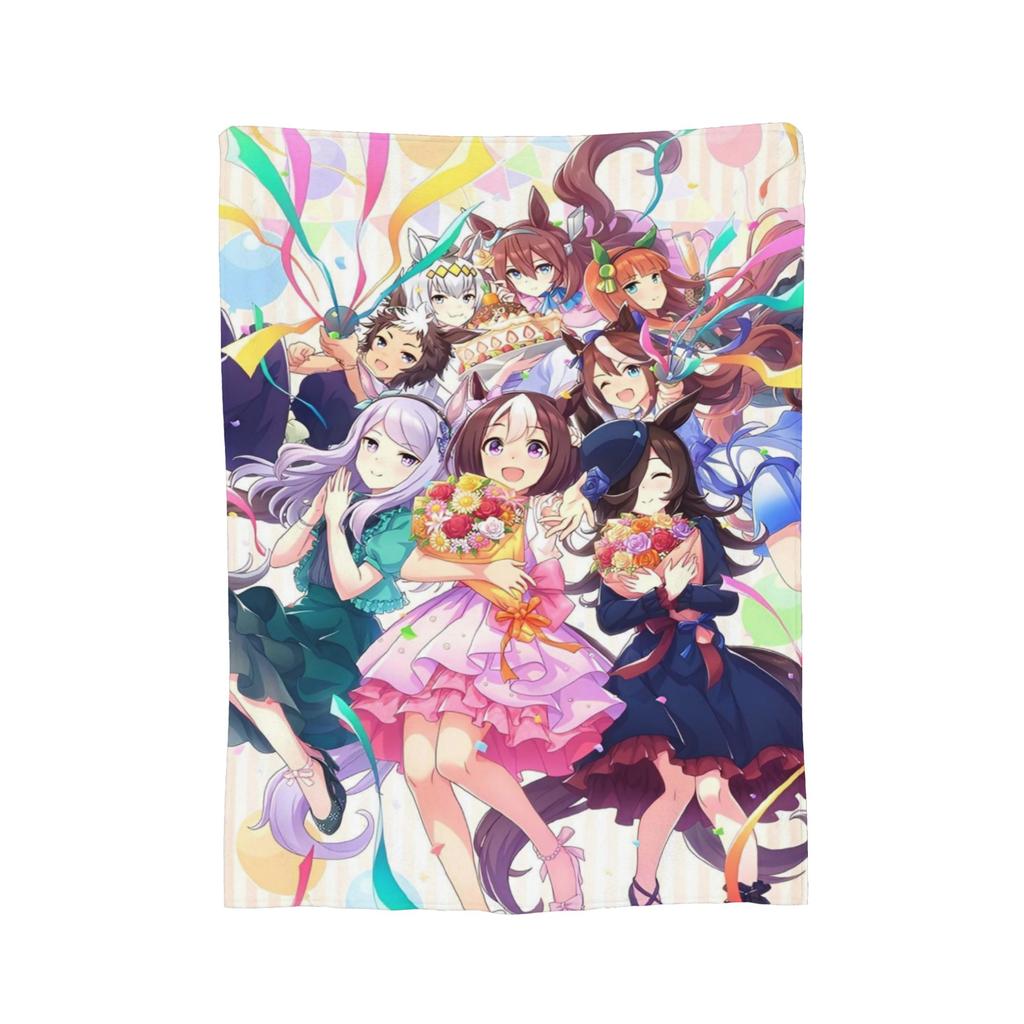 Umamusume Pretty Derby Anime Blankets Velvet All Season Multifunction Super Soft Throw Blanket for Bed Office Bedspreads