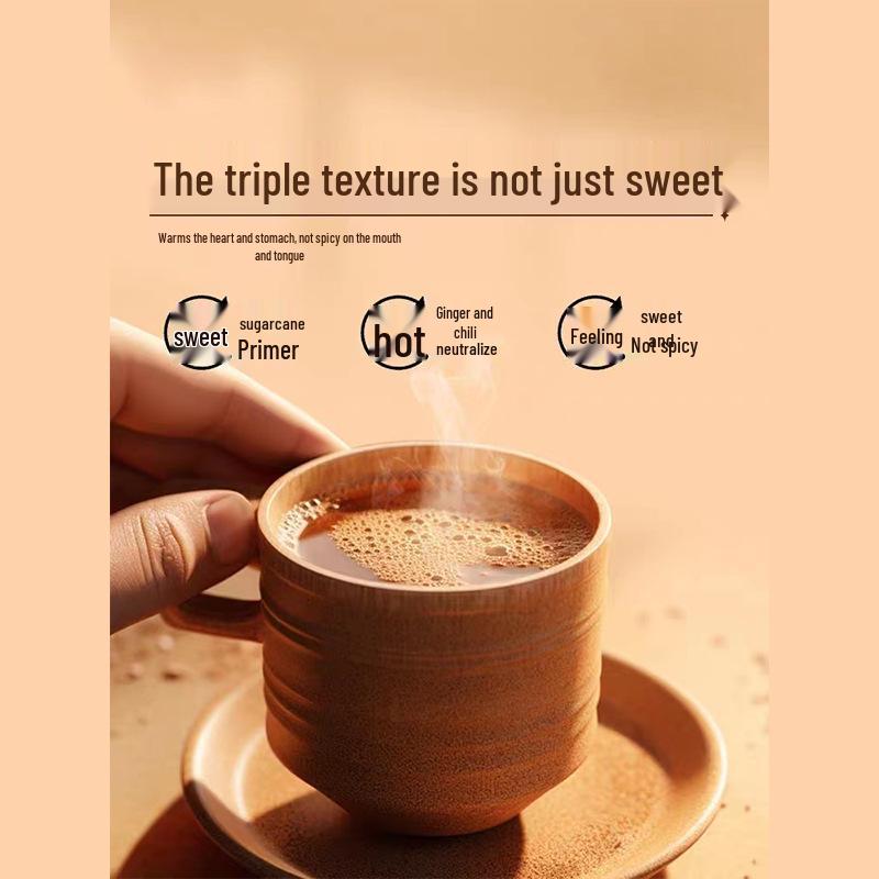 Brown Sugar Ginger Tea with Red Dates and Goji Berry - Instant Drink, Portable Single Pack