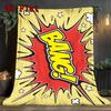Pop Art "Bang" 2D Flat Pattern Flannel Blanket High Quality All Seasons Warmth and Comfort Perfect for Christmas Gifts.MMT0918129