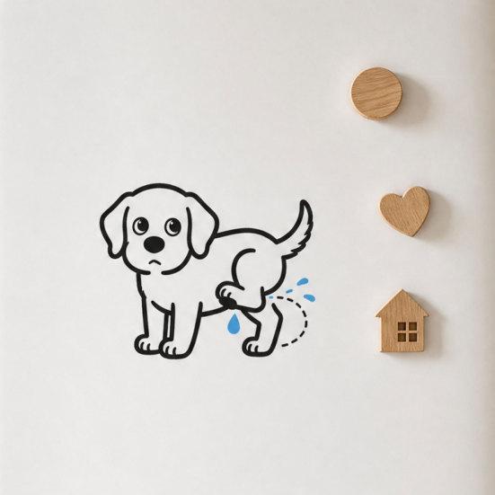 Dog Peeing Toilet Seat Decals Sticker, Puppy Water Tank Waterproof PVC Non-Residue Cover Decal, Self-Adhesive Lid for Bathroom Wall Tile Decor