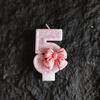 3D Birthday Candles with Pink Bow Decorations Numbers 0-9 Suitable for Birthdays Parties Festivals New Year's Celebrations
