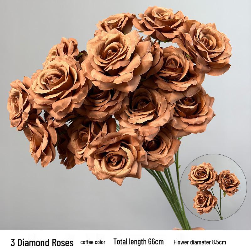 Karamelkleurige Kunstbloemen Bruiloftsdecoratie - Plafond- en Wegdekarrangementen, Koffietint Nepbloemen.