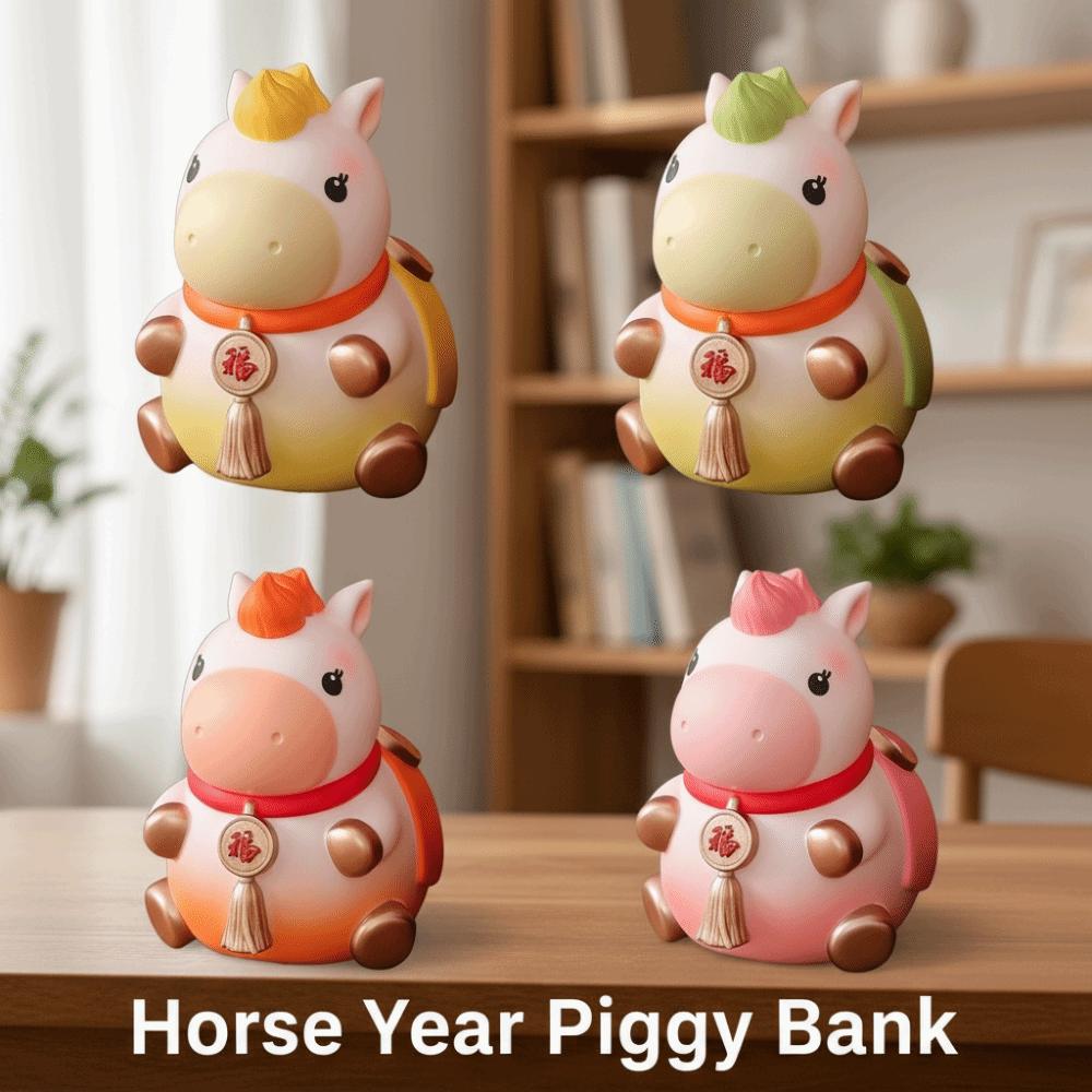 Decorative Horse Year Piggy Bank Anti Drop Horse Piggy Bank Ornament  New Year Gifts