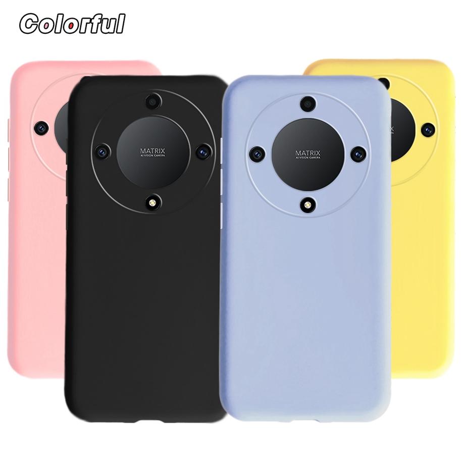 For Honor Magic 5 Lite Case 2023 Fashion Plain Color Soft Silicone Phone Back Cover For Honor X9a 5G RMO-NX1 Fundas 6.67" Bumper