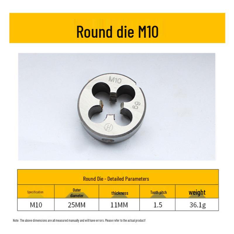 Manual Coarse Thread Hand Tap and Die Tool Set