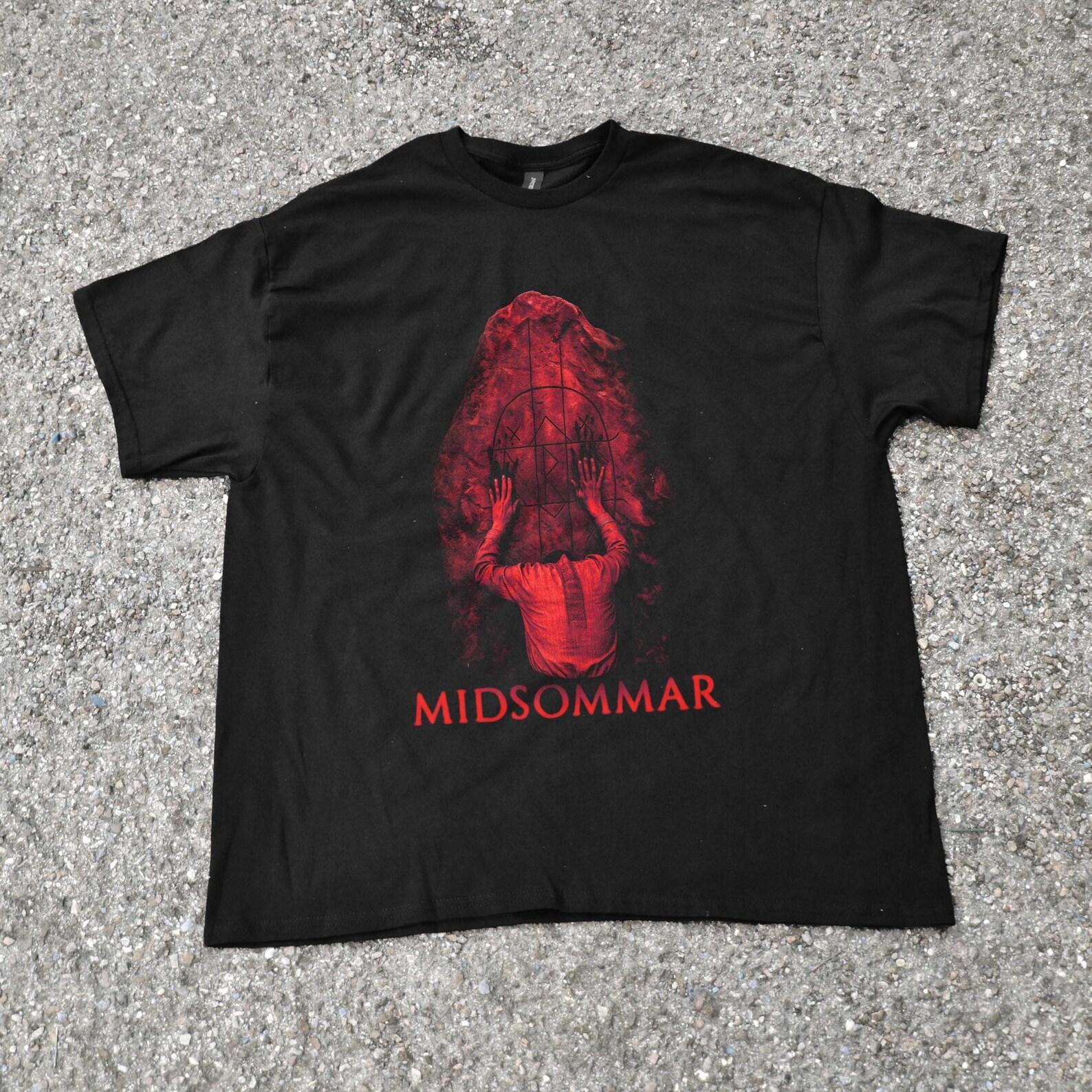 Midsommar Tee, Folk Horror Graphic Shirt, Unisex Cotton T-Shirt, Horror Movie Inspired Top, Scandinavian Film Merch, Cult Classic Clothing S