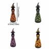 Leaf Gown Halloween Witch Statue Vintage Leaf Witch Resin Ornament  Halloween Harvest
