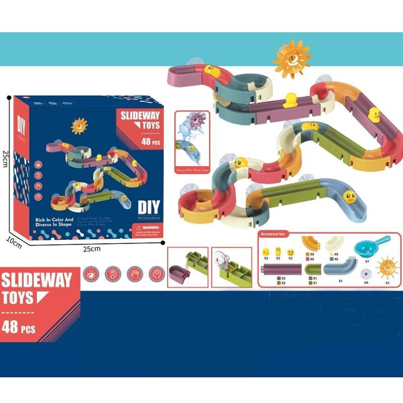 Fun Duck Bathroom Diy Water Track Toy For Kids