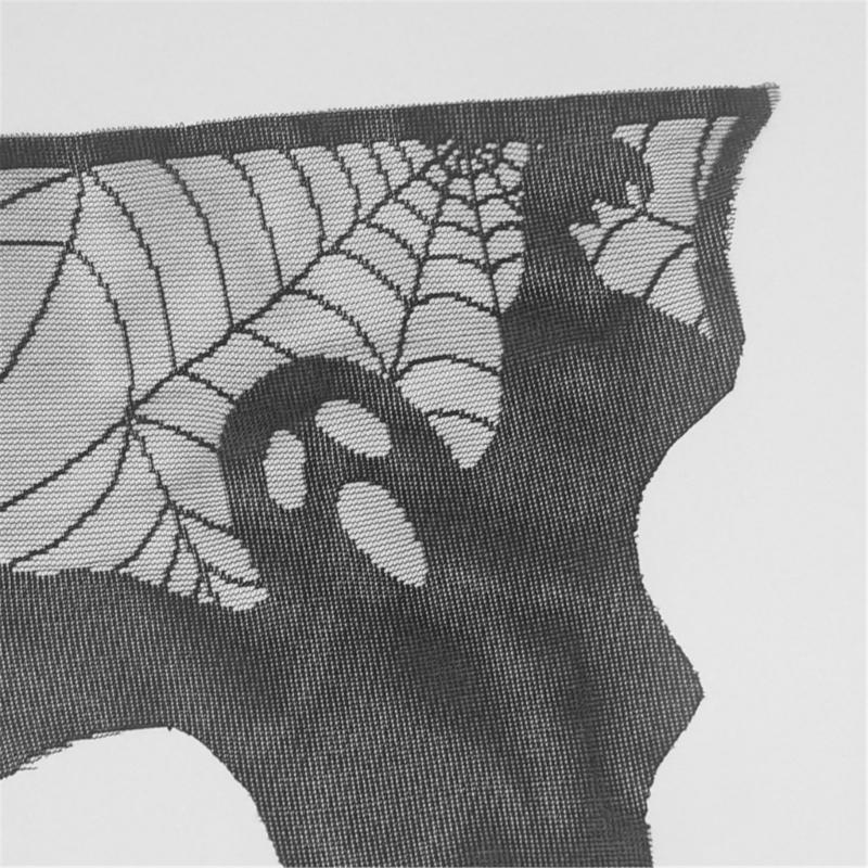 Halloween Decoration Cobweb Table Runner Tablecloth, Mantel Scarf Cover for Halloween Party