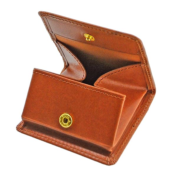 Subaru Coin Genuine Coin and SUBARU Official Brown (SUBARU) Case, Leather, Vegetable-Tanned Leather, Wallet, Purse, Men's Women's, Logo, Box-Shaped,