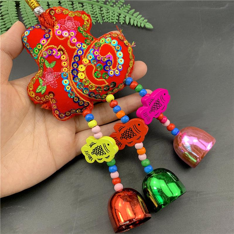 Chinese Style Snake Year Embroidered Scented Wind Chime Pendant for Home or Car