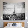 Black And White Eiffel Tower Tapestry Paris European City Landscape France Decor Hangings Tapestry Large Tapestry For Bedroom
