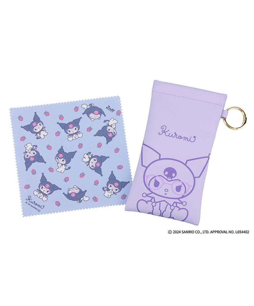 Oval Glasses Eye Examination Fashion Prescription Lens With or Without Adult Sanrio Characters Purple [Zoff] Eyeglasses, Adjustment, Glasses,