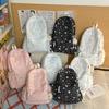 Schoolbag New High-value Star Schoolbag, Lightweight Casual Backpack for Junior and High School Students, Large Capacity, Small Fresh Backpack.