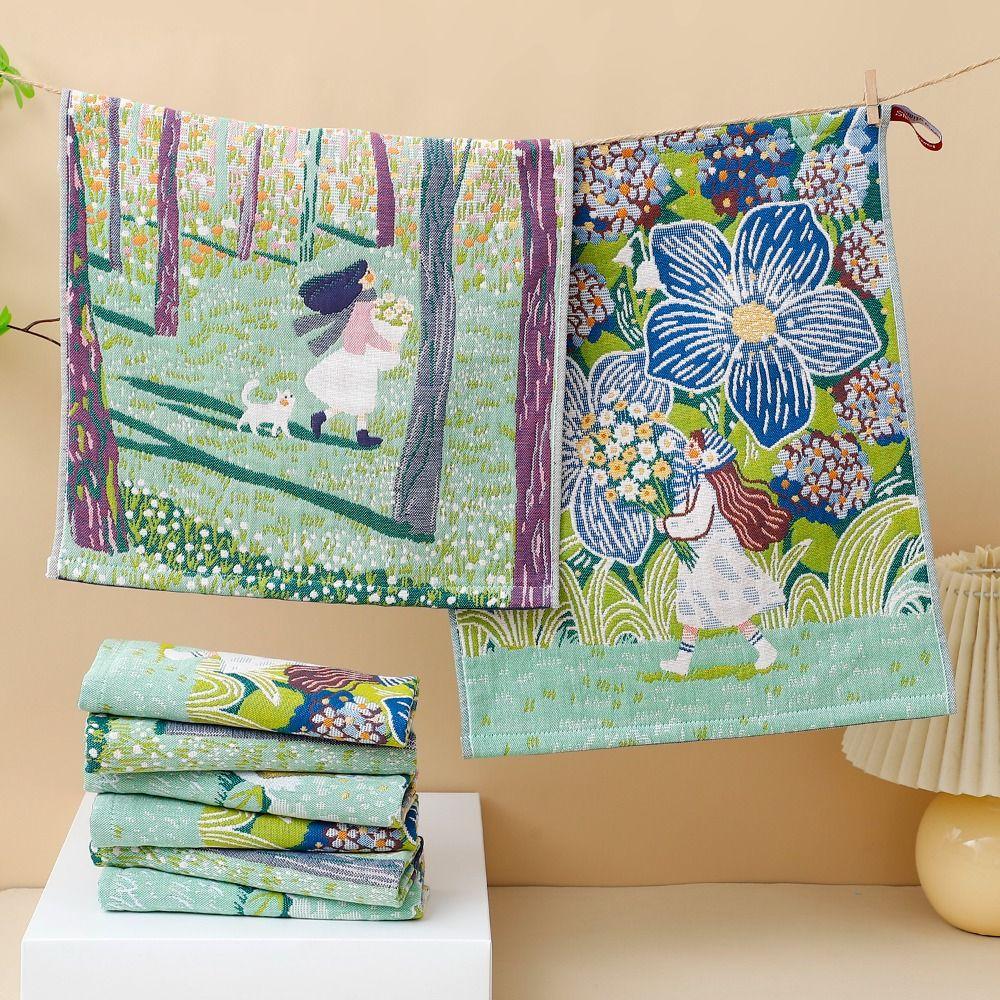 4 Layer Cotton Gauze Large Hand Towel 34x40cm Tea Towel High Quality Kitchen Towel Home Restaurant