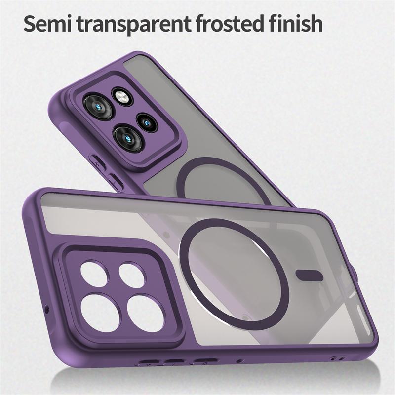 

Для Motorola Moto Edge 60 50 Neo S50 Чехол Полупрозрачный Матовый Матовый ПК+ТПУ Защита от отпечатков пальцев Полупрозрачная Крышка Motorola Moto S50 фиолетовый