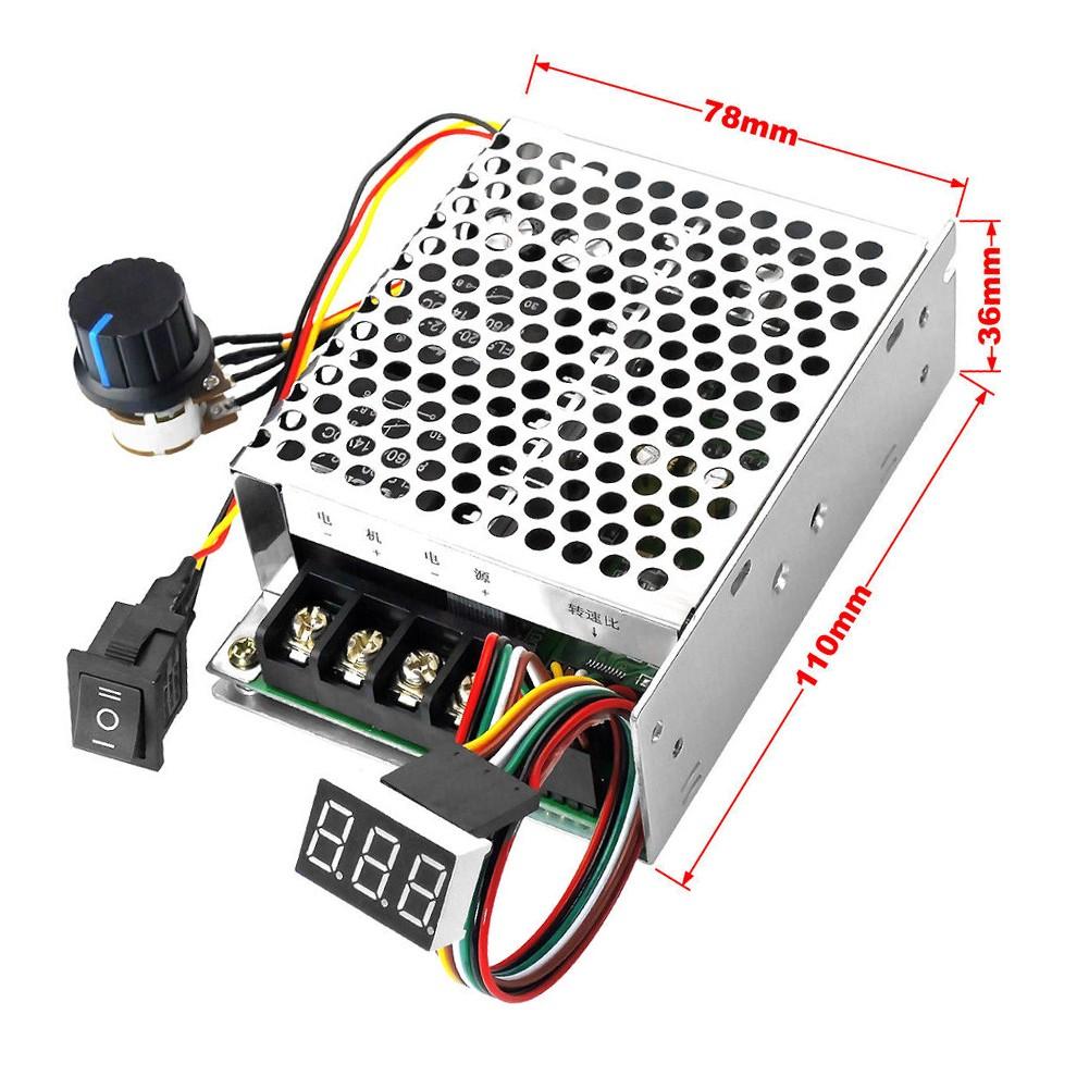 DC 10-55V MAX 60A PWM Motordrehzahlregler CW CCW Reversibel 12V 24V 36V