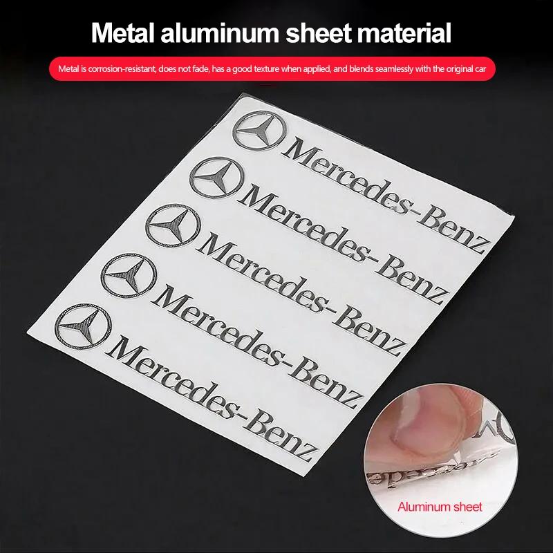 2025 Hot 4/8Pcs For Mercedes Benz AMG GLC W205 W203 W204 W206 W220 W211 W201 3D Metal Car Interior Decoration Sticker Emblem Aut