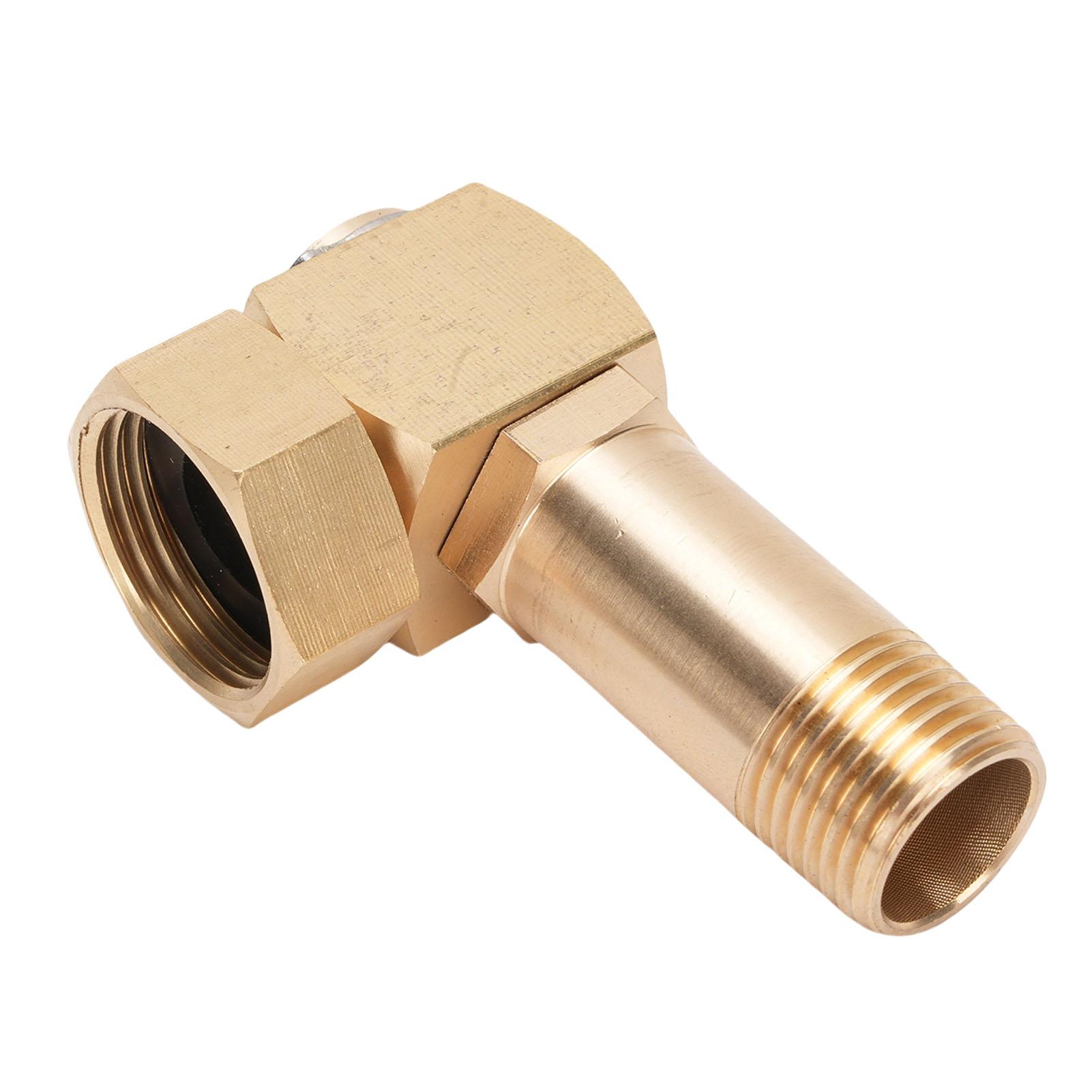 

Garden Hose Adapter 1 Inch GHT Zinc Alloy Garden Hose Reel Fitting Swivel Elbow Connector