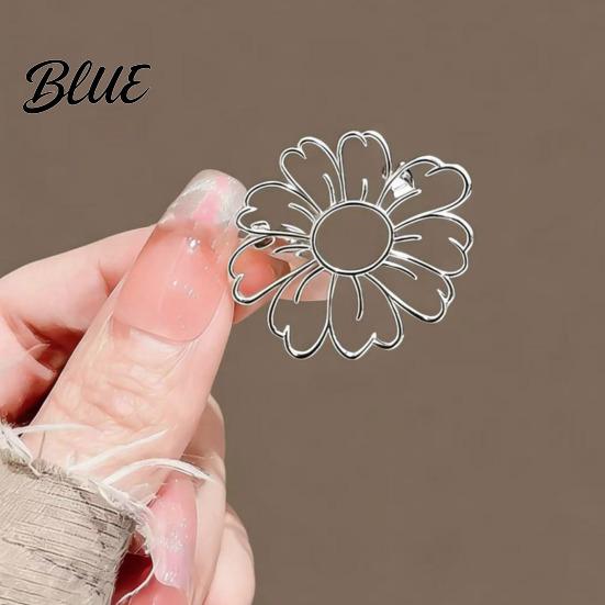 Multi-purpose Brooch Women Smooth Surface Hollow Sun Flower Design Lapel