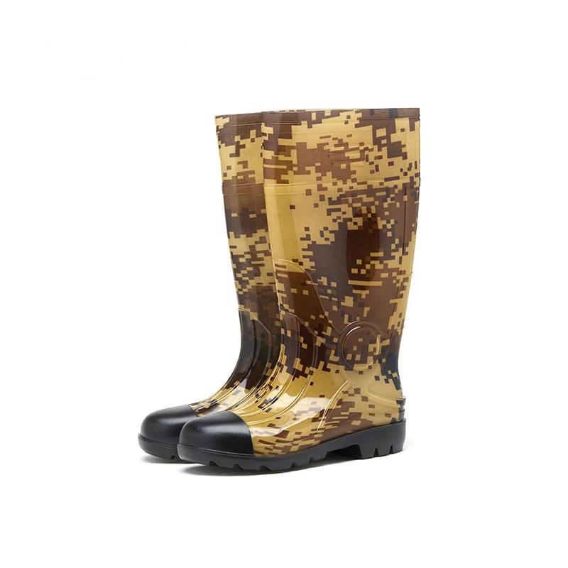 

Fashion Rain Shoes Men s High Tube Fishing Boots Mining Camouflage Rain Boots Long Tube Rubber Shoes Anti Slip Waterproof Shoes 45