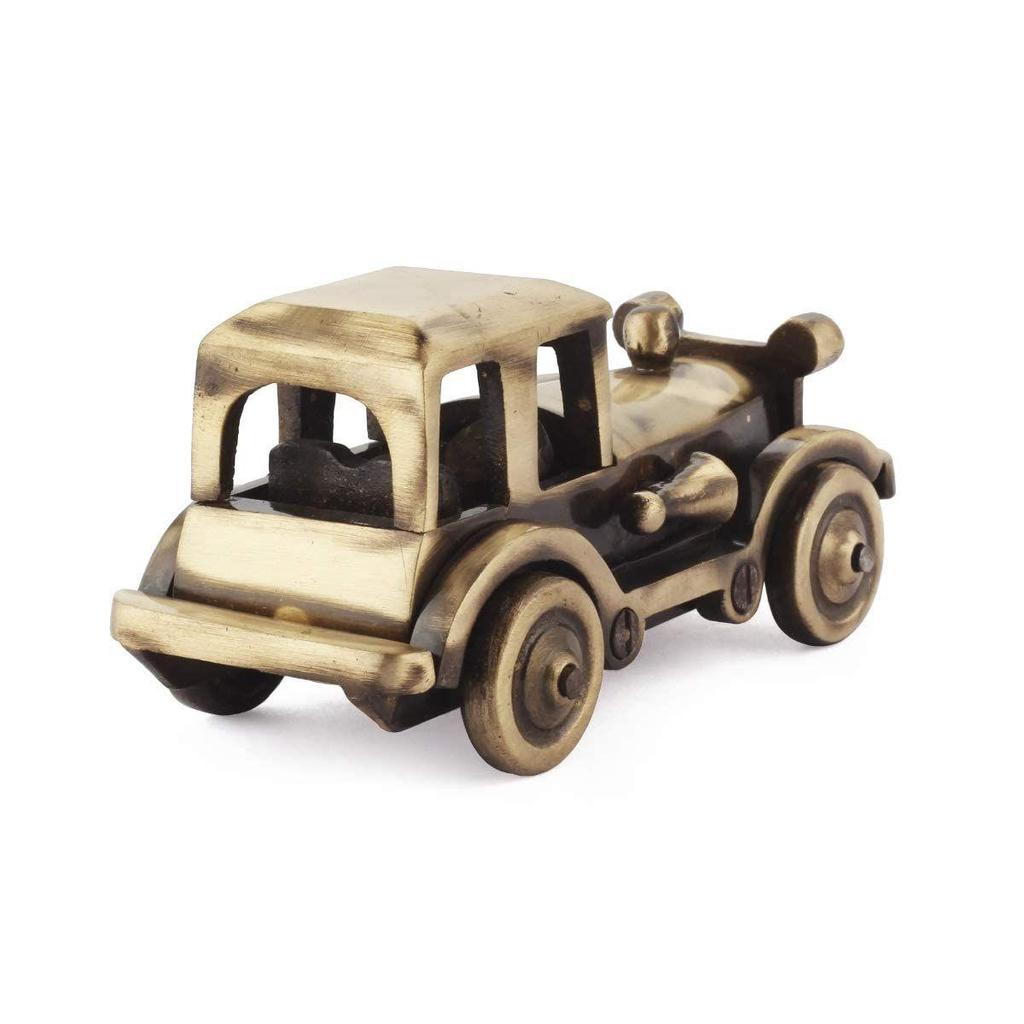 Διακόσμηση Ορείχαλκος Vintage Αυτοκίνητο Διακοσμητικό Αγαλματίδιο Άγαλμα για Διακόσμηση Σπιτιού Δώρο, Γυαλιστερό Αντικέ Φινίρισμα, Συσκευασία 1 τεμαχίου.