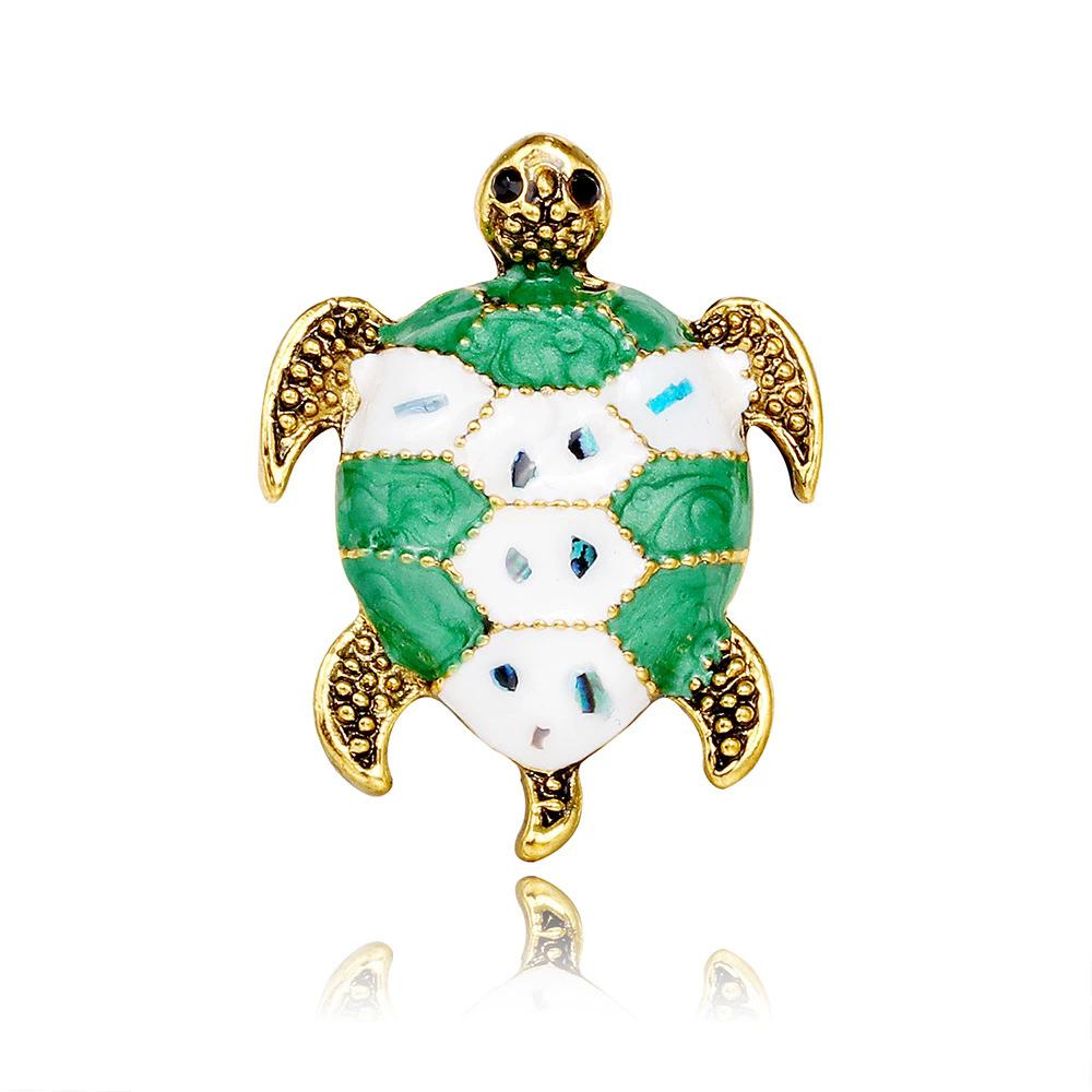 Vintage Rhinestone Cute Cartoon Turtle Brooch, Men's and Women's Clothing Accessories Brooch Pendant Party Jewelry Gifts
