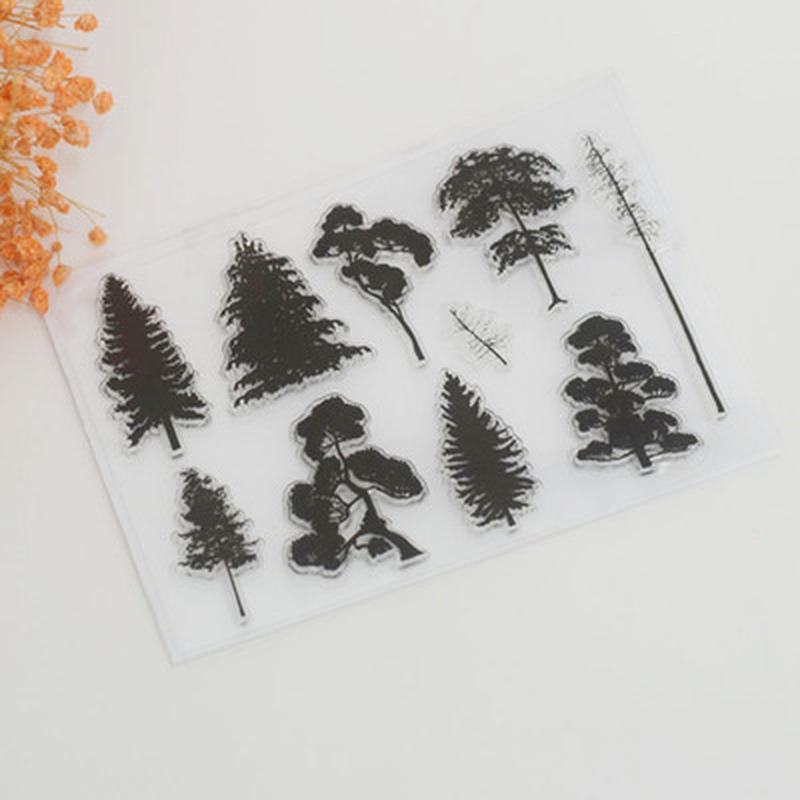 Sazenice stromů Průhledná Clear razítka Silikonová těsnění Válečkové razítko pro DIY Scrapbooking Fotoalbum.