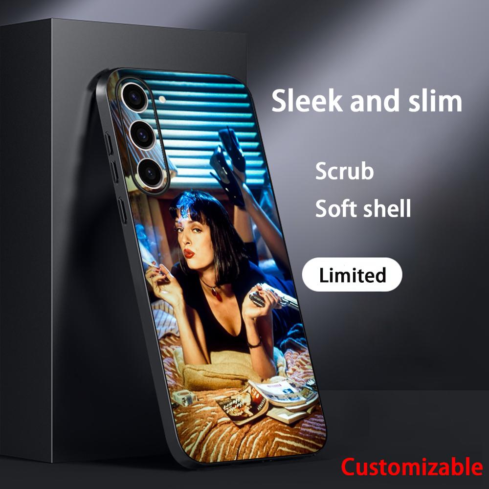 Classic Movies Pulp Fictions Poster Phone Case For Samsung Galaxy S26 S25 S24 S23 S22 S21 Plus Ultra Note20 Soft Black