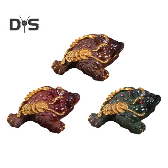 Kröten-Tee-Haustier, Farbwechsel-Harz-Ornament, Reichtumsattraktion, Kung-Fu-Tee-Haustier, Home-Office-Schreibtisch-Dekor, Teezeremonie-Zubehör