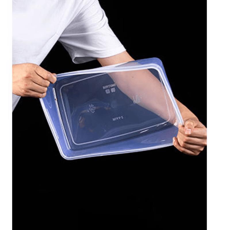 ZISIZ Square Plastic Food Storage Container with Lid