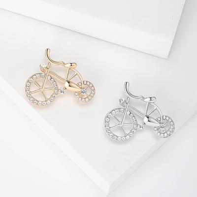 Korejská Móda Kreativní Brož na Kolo Slitina Vložená Kamínky Spona Špendlík Personalizovaný Límec Corsage Oblečení Malý Špendlík