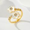 Original Design Shell Flower Open Ring, Niche and High-end, Adjustable Index Finger Ring, Exquisite Female Ring