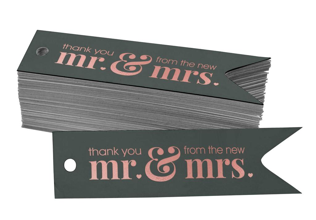 Inkdotpot Pack Of 100 Thank You From The New Wedding Favor Paper Tags Craft Real Gold Foil Hang