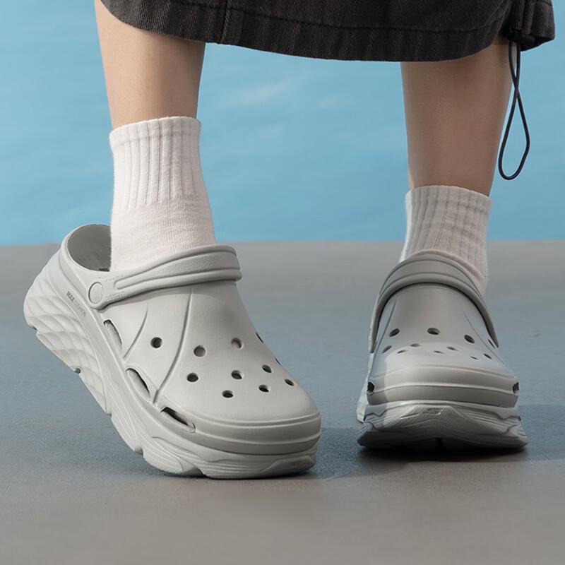 Женские легкие дышащие сабо-сандалии Skechers US 7 серый