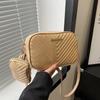 Fashionable Korean Inspired Solid Color Small Square Handbag 2024 New Trendy Design With Adjustable Shoulder Strap For Comfort